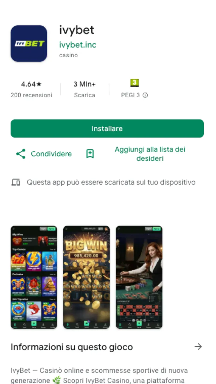 IvyBet app